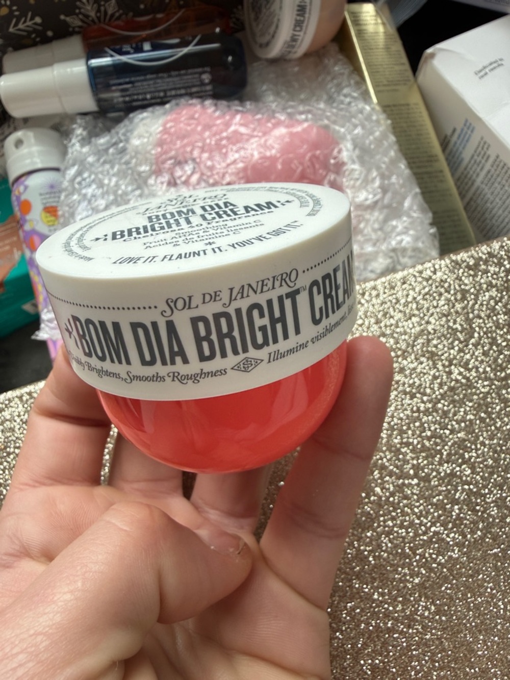 *NEW*1.7oz* Sol de Janeiro Bom Dia Bright Cream - White Lid with Black Text